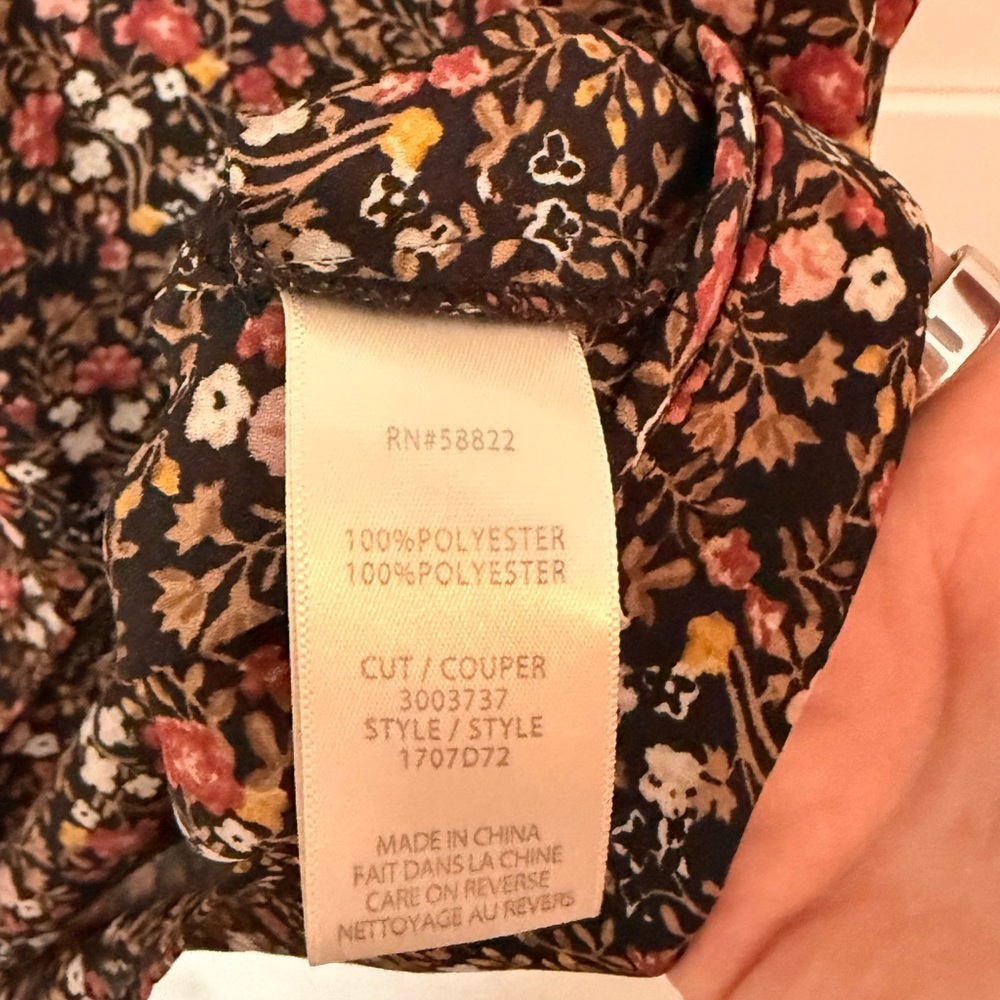 Max Studio Floral Long Sleeve Blouse Size XS - Picture 5 of 9